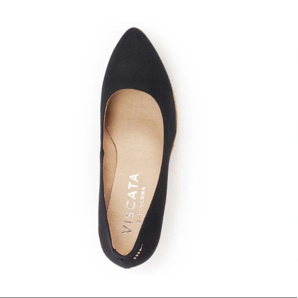Black Espadrille Wedge Pumps - Women's Classic Style